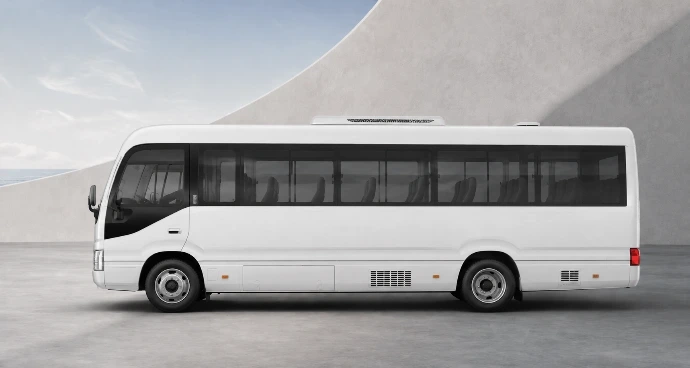 White mini coach for group airport transfers in Sharm El Sheikh